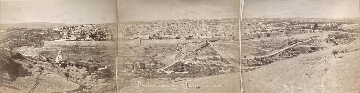 Félix Bonfils Panorama de Jérusalem (Panorama of Jerusalem). Albumen print, c. 1880.
